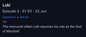 Loki series age rating age rating | Parental Guidance for the series