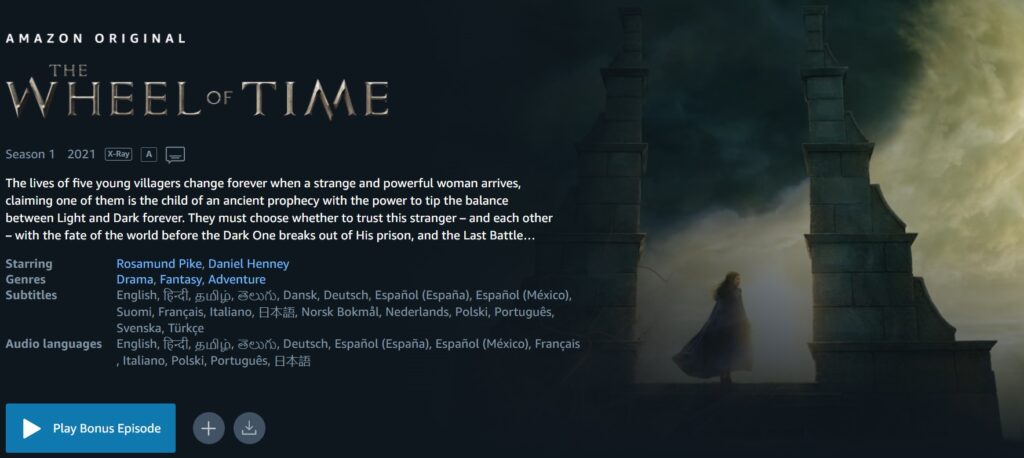 The Wheel Of Time (2021) 2 The wheel of the time is Now rated and age rating TV-MA for the TV-Series as some material may be out suitable for children under the age of 17+. As per the Amazon Prime Video, The wheel of time is rated A (equivalent TV-MA), which means The Wheel Of Time is suitable for ages 18 and older.