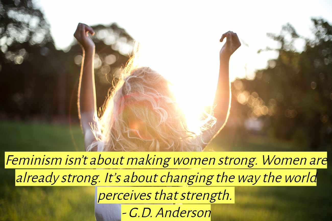 Happy Women's Day Quotes 2022, happy women with text image