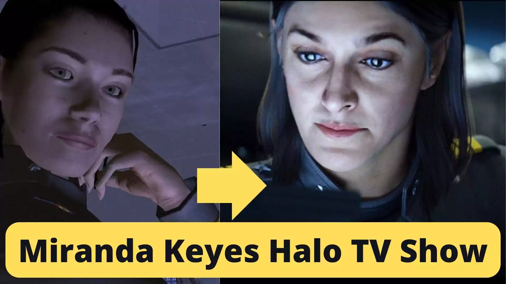 Miranda Keyes Halo TV Show, Miranda Keyes from Halo TV Show, Olive Gray as Miranda Keyes, Father of Miranda Keyes, Jacob Keyes.