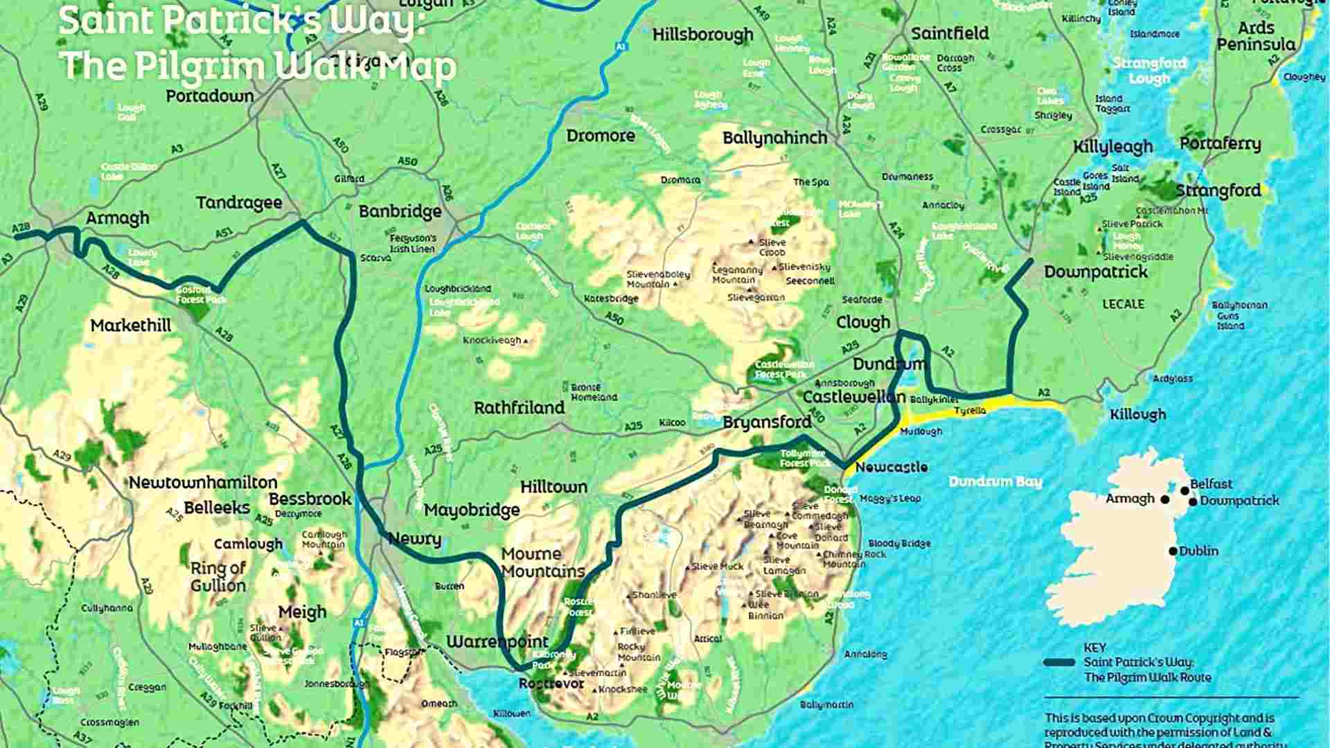 St. Patrick's Way Route Map Image