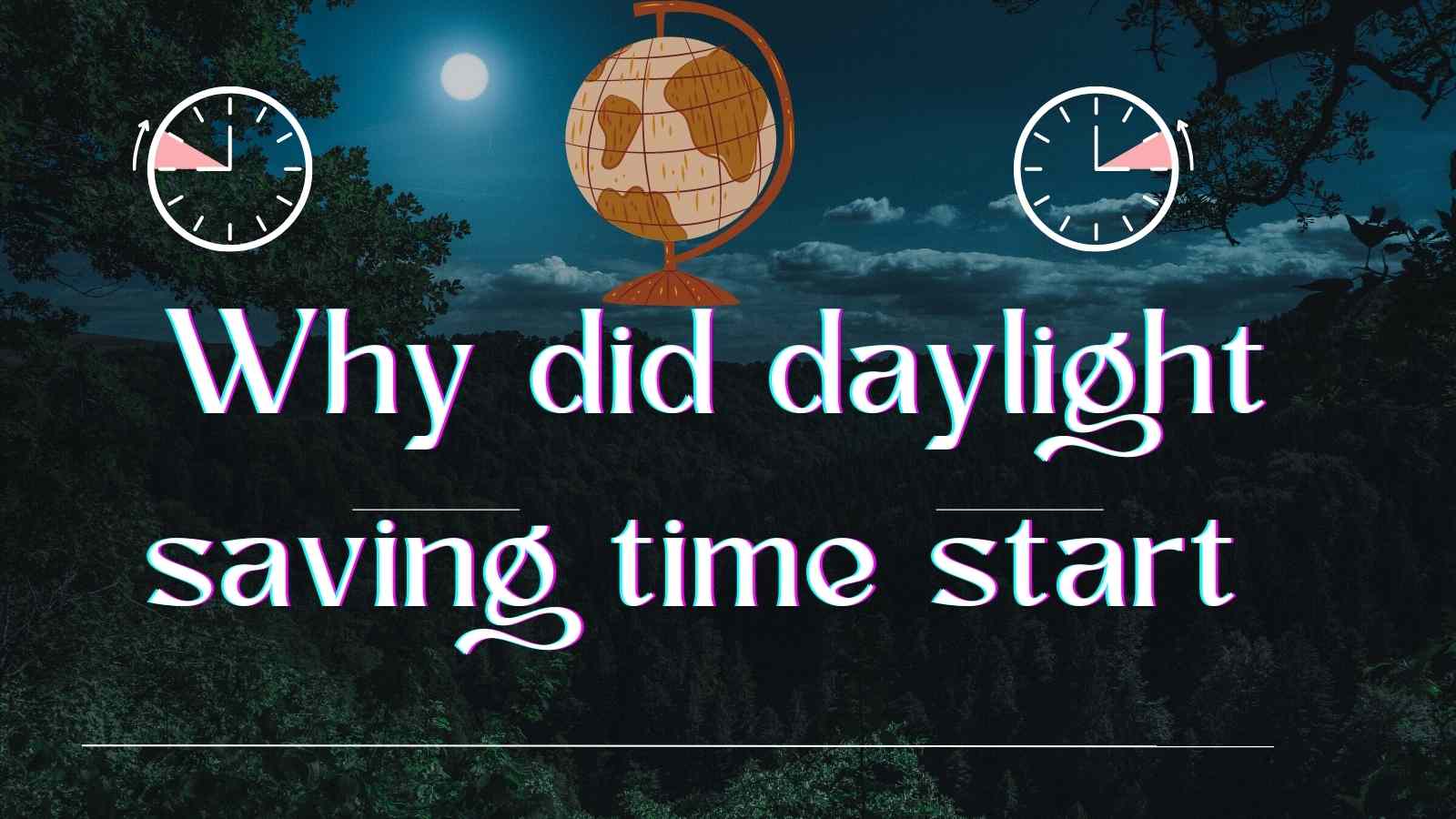Why did daylight saving time start, Moon Image with Text
