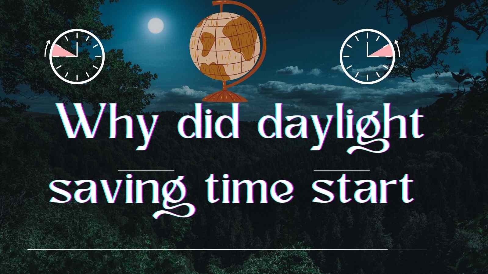 Why did daylight saving time start, Moon Image with Text Why did daylight saving time start, Moon Image with Text