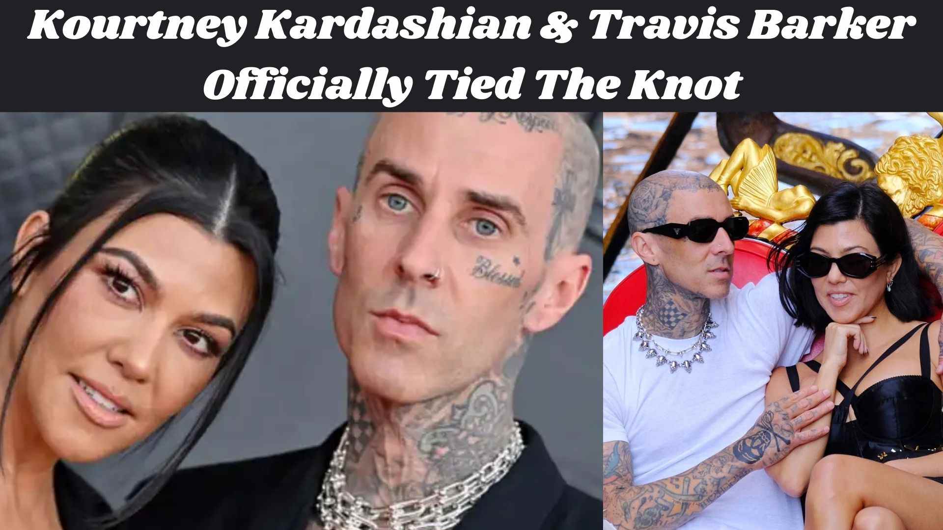 Kourtney Kardashian & Travis Barker Officially Tied The Knot Wallpaper and images