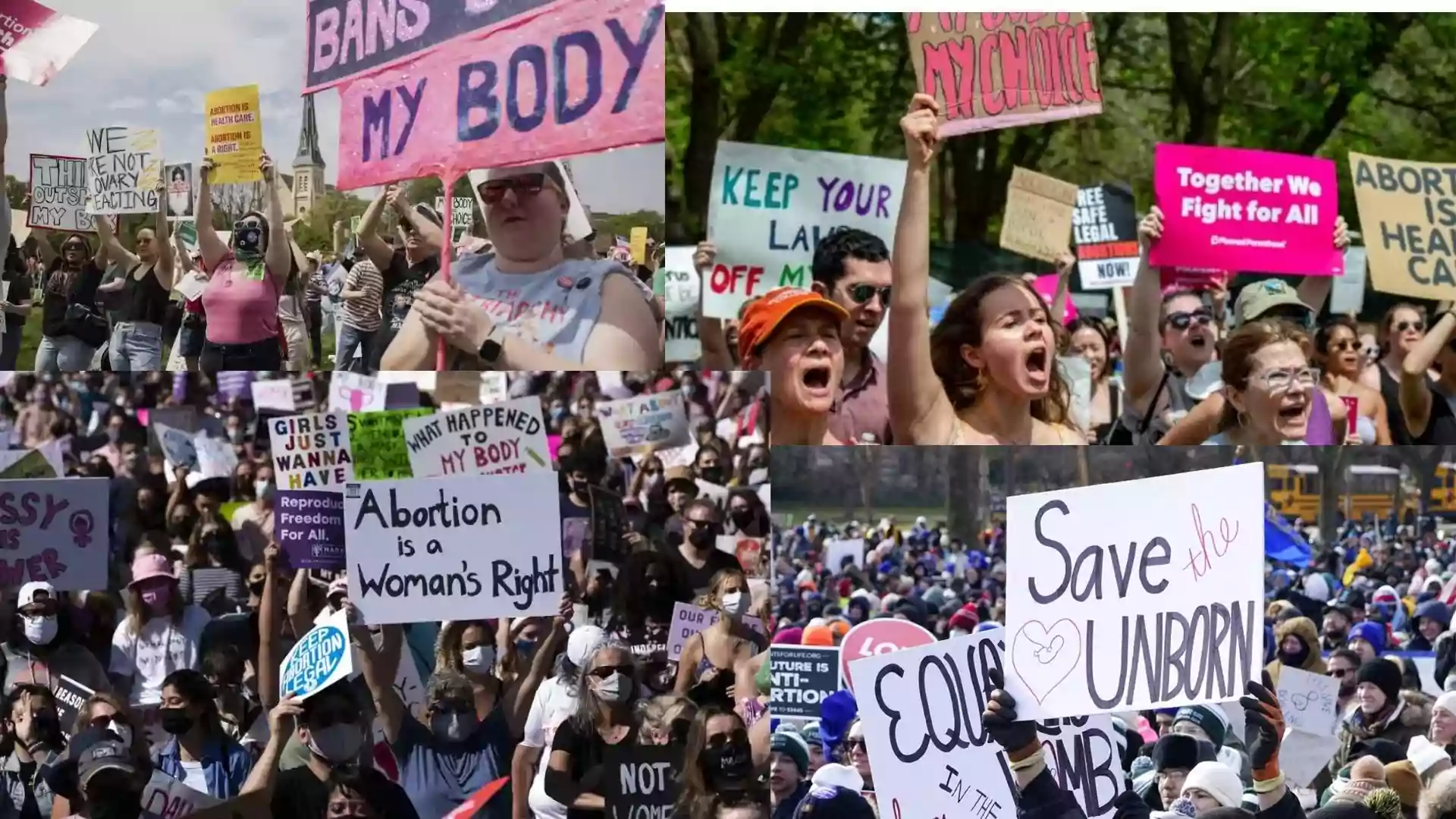 Nationwide Protests Against Abortion Rights Amid Roe V. Wade held on Sat May 14